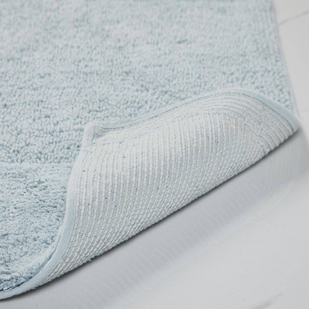 Granada Blue 20" x 20" Cotton Tufted Contour Bath Rug
