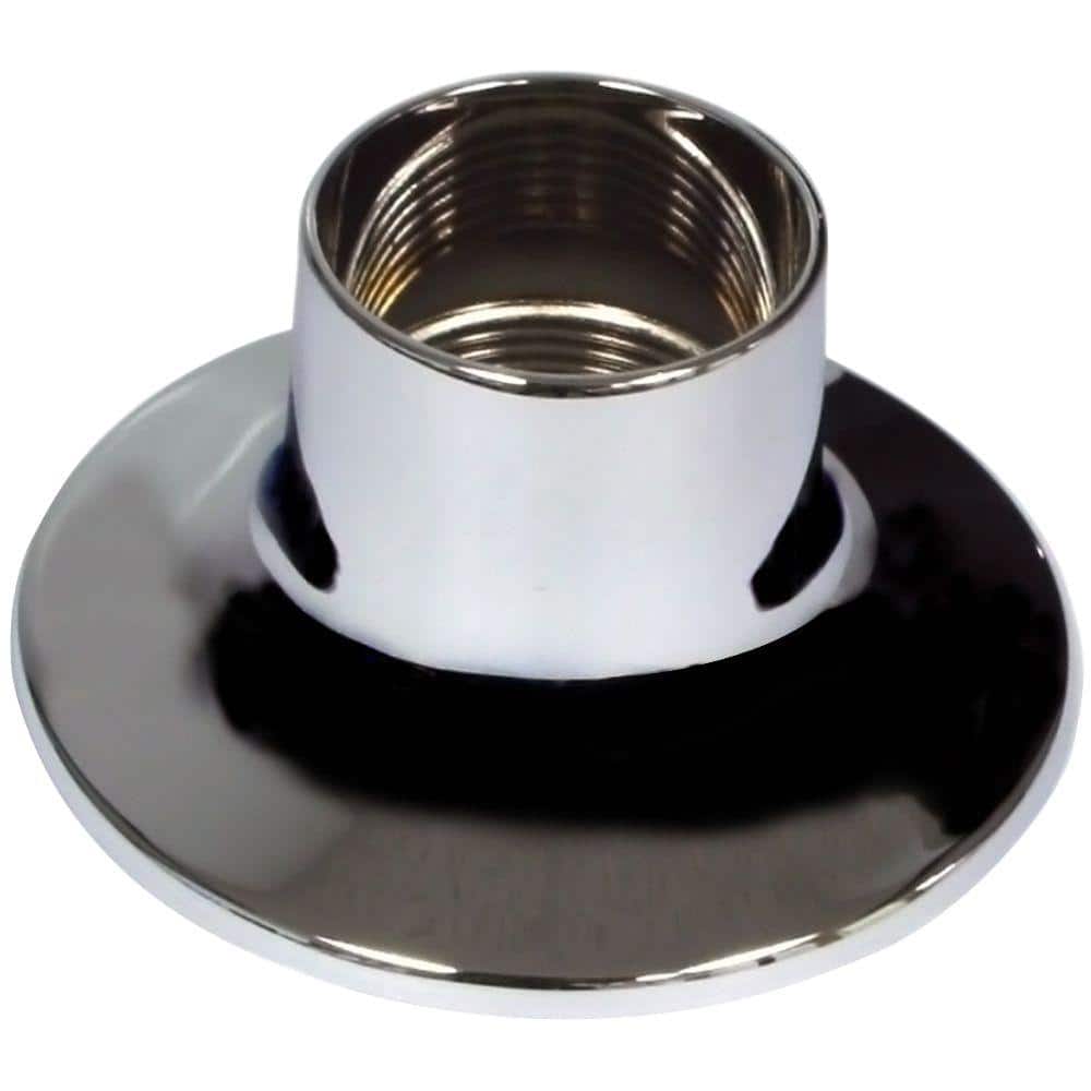 Polished Chrome Metal Widespread Faucet Flange, 7-inch