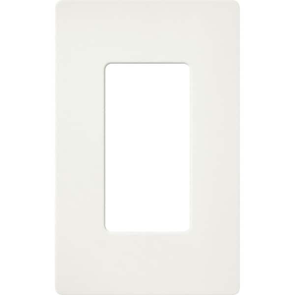 Claro 1 Gang Wall Plate for Decorator/Rocker Switches, Satin, Glacier White (SC-1-GL) (1-Pack)