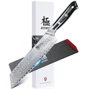8.5 in. Stainless Steel Full Tang Japanese VG10 Damascus Steel Blade Chef's Knife with G10 Fiberglass Handle