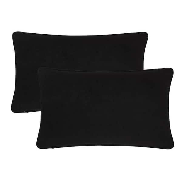 A1 Home Collections A1HC Black Velvet Decorative Pillow Cover Pack