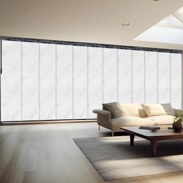 EMOH Primrose 140 in. x 260 in. W x 94 in. L Adjustable 12-Panel Black Double Rail Panel Track with 23.5 in. Slates