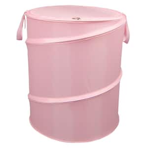 The Original Bongo Bag Pink Collapsible Polyester Hamper with Lid
