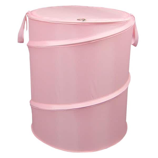REDMON Since 1883 The Original Bongo Bag Pink Collapsible Polyester Hamper with Lid