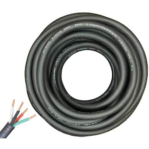 10 ft. 12/4 12-Gauge 4 Conductor 300-Volt Black SJOOW Cable Cord