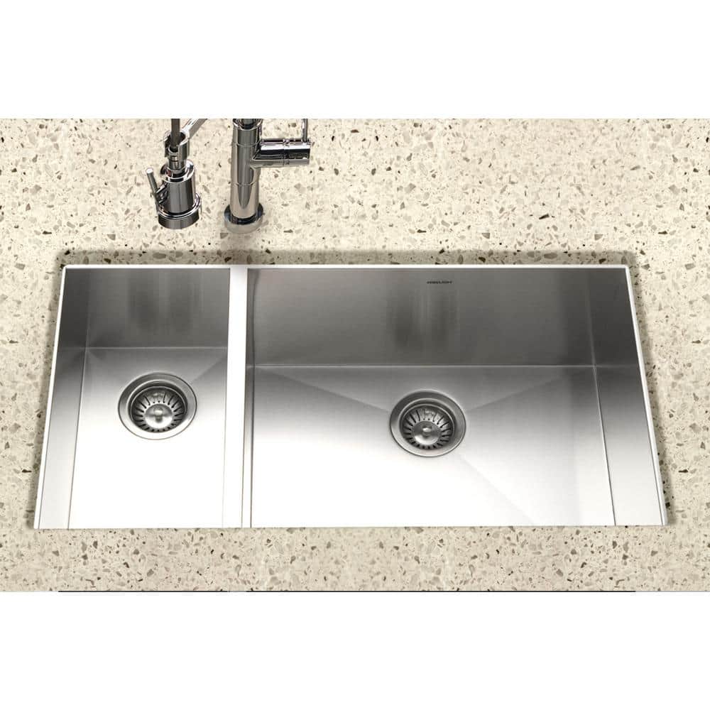 Contempo 33'' Stainless Steel Double Bowl Undermount Kitchen Sink