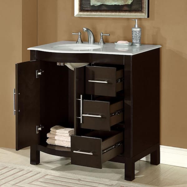 Silkroad Exclusive 55-in Dark Walnut Undermount Double Sink Bathroom Vanity  with Travertine Top in the Bathroom Vanities with Tops department at