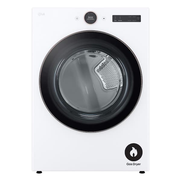 7.4 cu. ft. Vented Stackable SMART Gas Dryer in White with TurboSteam and AI Sensor Dry Technology