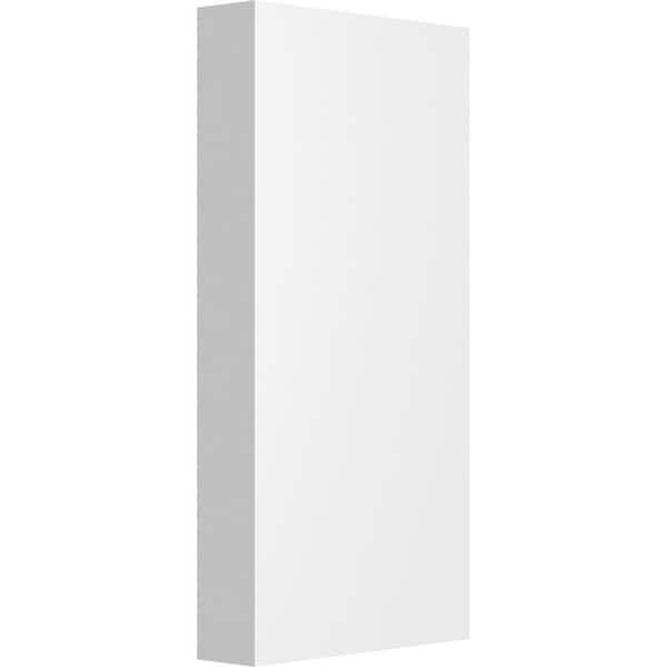 Ekena Millwork 2 in. W x 4 in. H x 1/2 in. P Standard Foster Plinth Block with Square Edge (8-Pack)