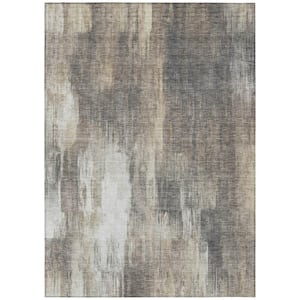 Chantille ACN567 Taupe 9 ft. x 12 ft. Machine Washable Indoor/Outdoor Geometric Area Rug