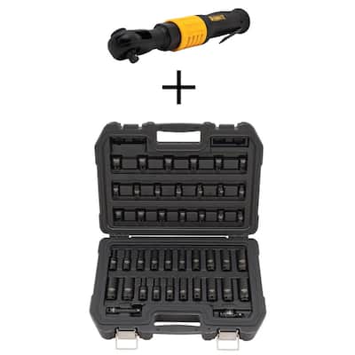 DEWALT 1/2 in. Drive Metric Deep Impact Socket Set (26-Piece) DWMT19242