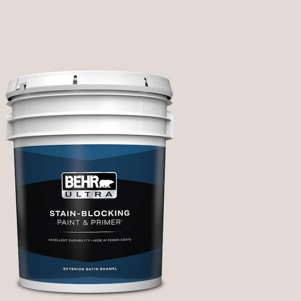 BEHR ULTRA 5 gal. #PPL-63 Hint of Mauve Satin Enamel Exterior Paint & Primer