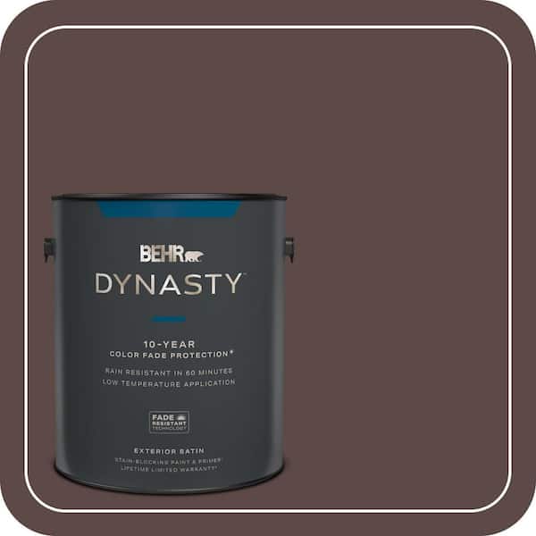 BEHR DYNASTY 1 gal. #MQ1-58 Chocolate Soul Satin Enamel Exterior Stain-Blocking Paint & Primer