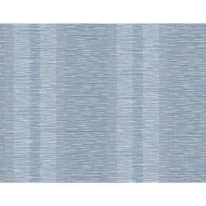 Pezula Blue Texture Stripe Blue Grass Cloth Strippable Roll (Covers 60.8 sq. ft.)