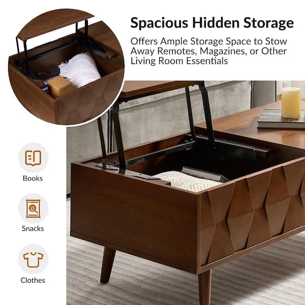 ★s★ journal standard furniture JAYDEN CREATION Seina Walnut 47.25 in. W Lift-top Rectangle Wood