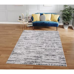 Milano Home Silver Woven 4 ft. x 6 ft. Area Rug