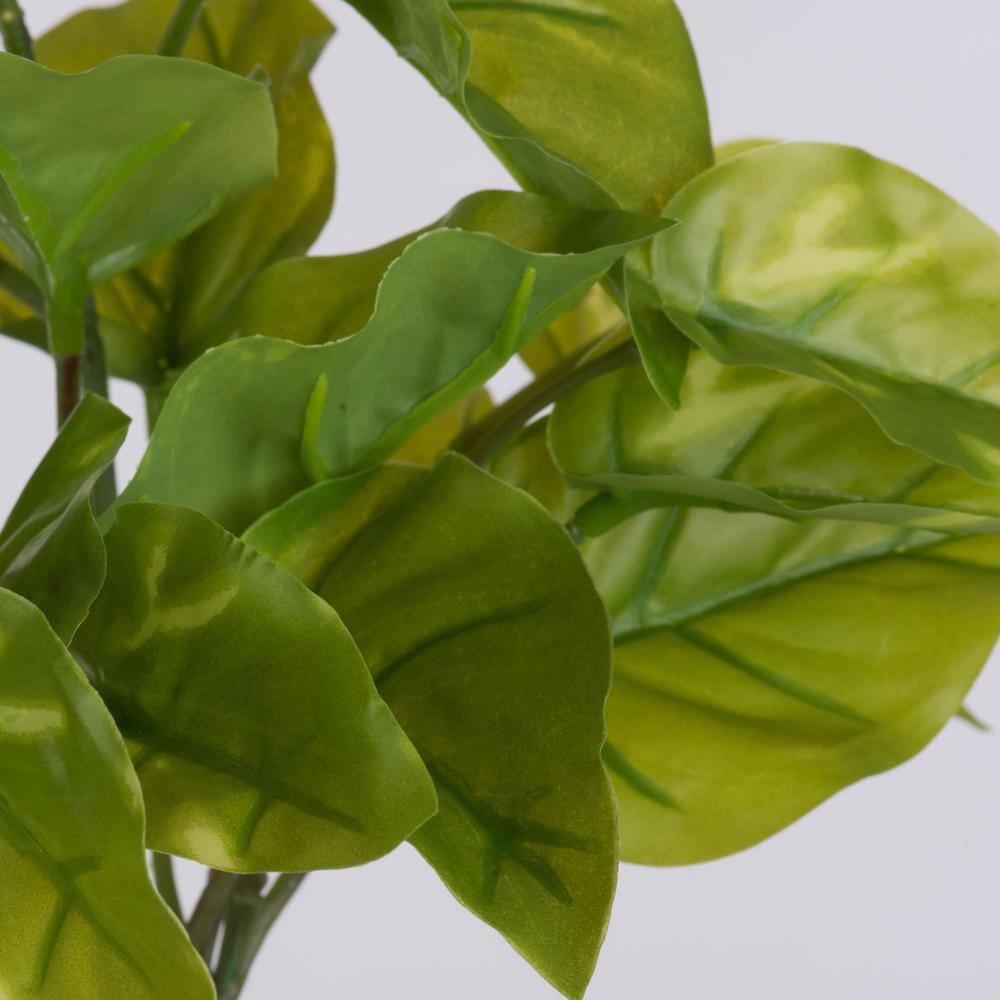 Evergreen Elegance 12" Faux Pothos Bush Trio for Outdoor Decor