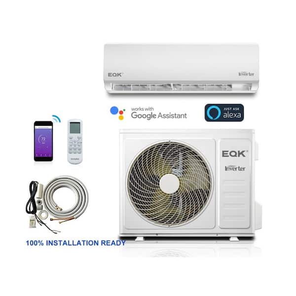 EMERSON QUIET KOOL 19 SEER 12,000 BTU 1 Ton Ductless Mini-Split Air Conditioner with Inverter, Heat, Remote and Wi-Fi 230V/60 Hz