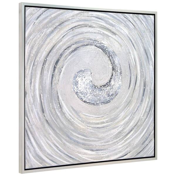 Empire Art Direct Silver Textured Metallic Hand Painted by Martin