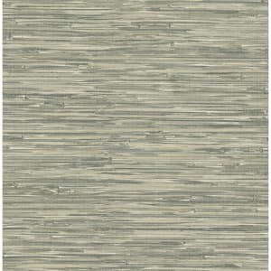 Exhale Moss Woven Faux Grasscloth Wallpaper