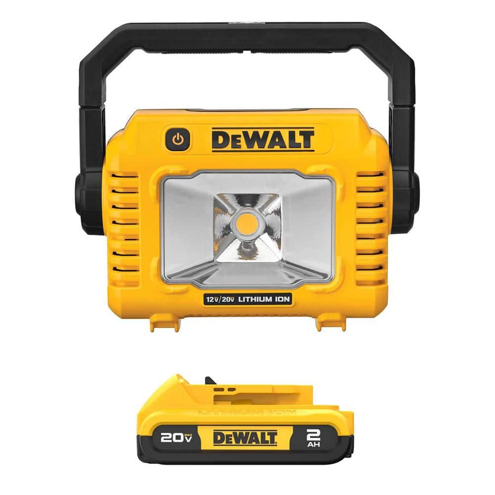 DEWALT 20-Volt MAX Lithium-Ion Compact Cordless Task Light with 20-Volt MAX Lithium-Ion 2.0 Ah Battery (DCL077BWDCB203)