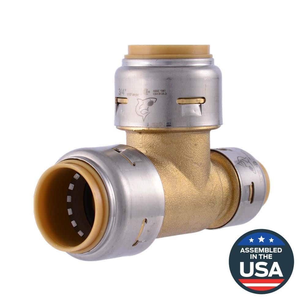 Max 3/4 in. x 1/2 in. x 3/4 in. Push-to-Connect Brass Reducing Tee Fitting price history on PriceWatchPro