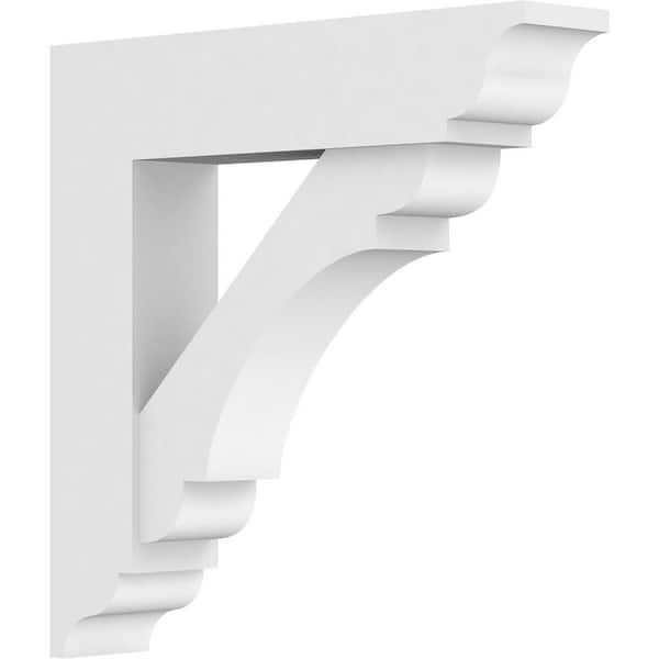 Ekena Millwork Standard Olympic 3 in. W x 18 in. H x 18 in. D Signature Urethane Polyurethane Bracket With Traditional Ends