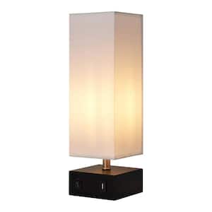 Colette 14.57 in. H White Bedside Table Lamp with USB Port