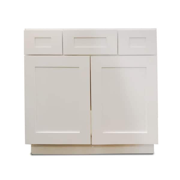 Krosswood Doors White Plywood Shaker, 48 Inch Kitchen Sink Base Cabinet Home Depot