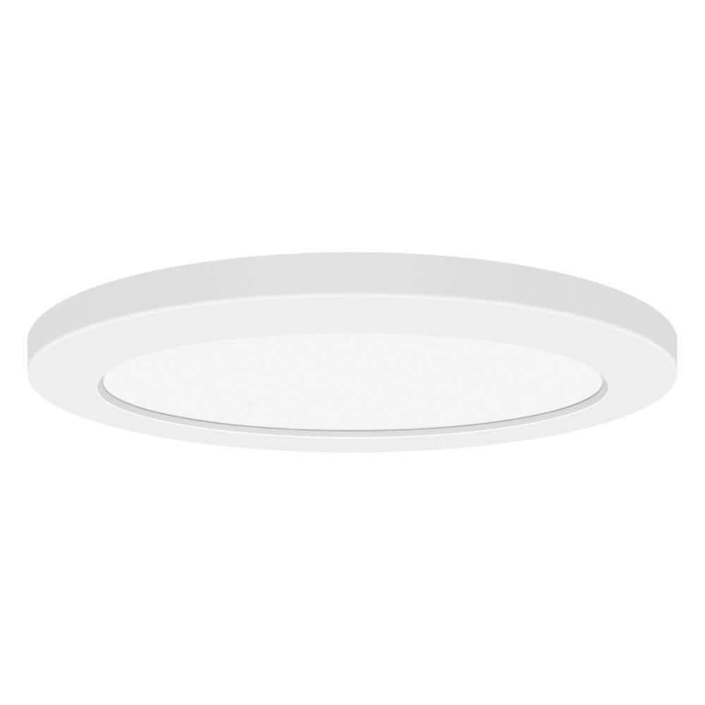 Slim White LED Flush Mount Light with Acrylic Diffuser