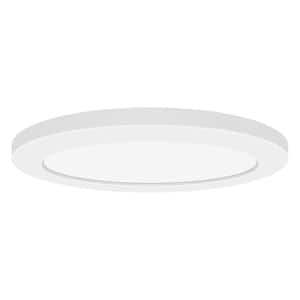 Slim 0.5 in. 1-Light White Integrated LED Flush Mount