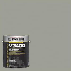 1 Gal. ROC Alkyd V7400 Direct-to-Metal Gloss Silver Gray Interior/Exterior Enamel Paint (Case of 2)