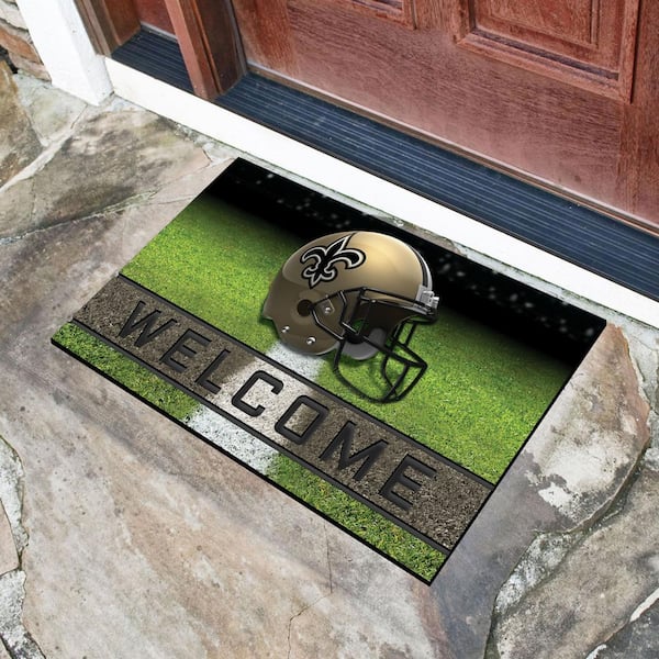 NFL - New Orleans Saints 18 in. x 30 in. Rubber Door Mat