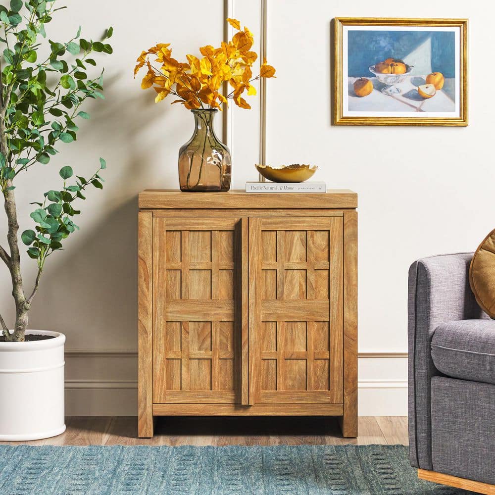 Booker Modern 30 in. Heritage Oak Storage Accent Cabinet price history on PriceWatchPro