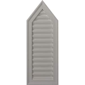 12 in. x 32 in. Steeple Primed Polyurethane Paintable Gable Louver Vent Non-Functional