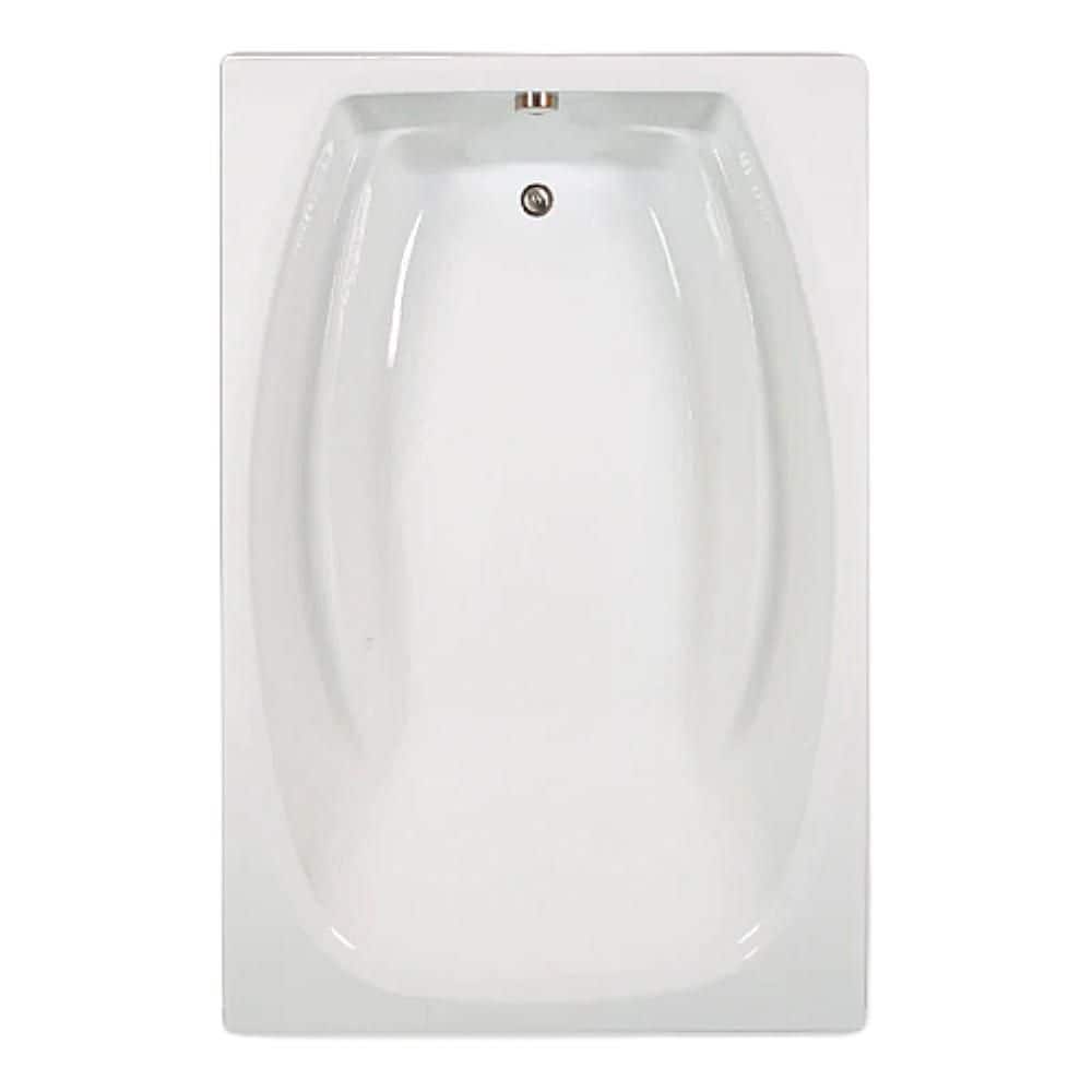 72 in. x 48 in. Acrylic Rectangular Drop-in Soaking Bathtub with Reversible Drain in Bone price history on PriceWatchPro