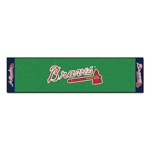 MLB Atlanta Braves 1 ft. 6 in. x 6 ft. Indoor 1-Hole Golf Practice Putting Green
