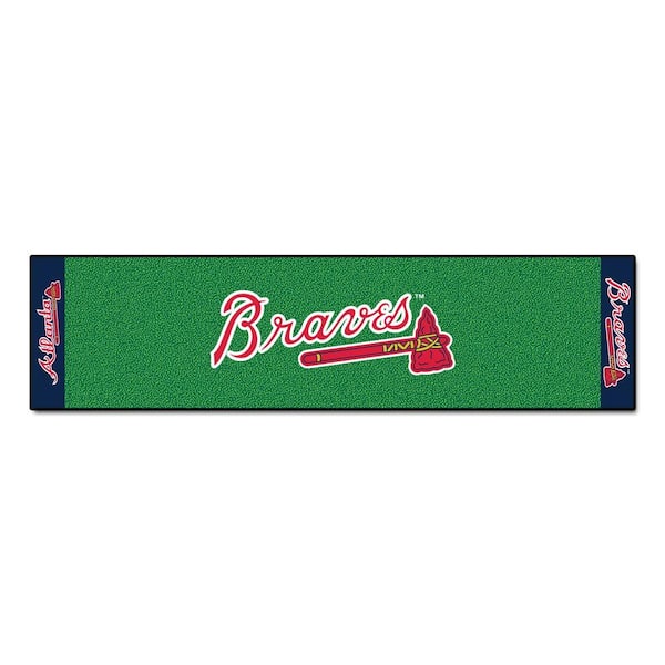 FANMATS MLB Atlanta Braves 1 ft. 6 in. x 6 ft. Indoor 1-Hole Golf Practice Putting Green