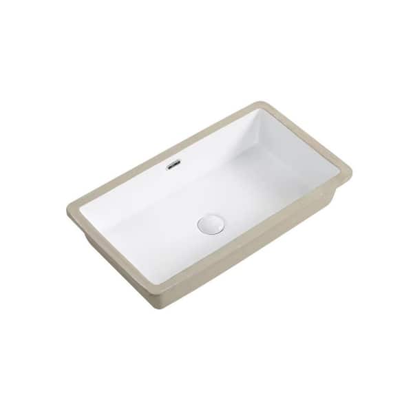 Tatahance 16 in. x 13.4 in. Undermount Oval Bathroom Sink with