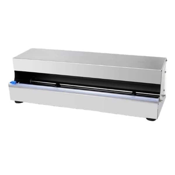 Manual Hand Food Wrap Film Dispenser Stainless Steel Wrapping Machine Suitable for 10-18 Cling Film 6.14 lb