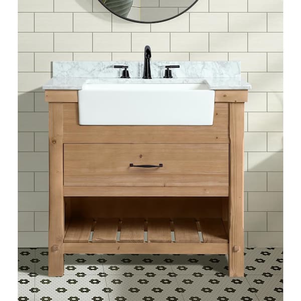 Bath Marina 36 In Single Vanity, 36 Inch Driftwood Bathroom Vanity