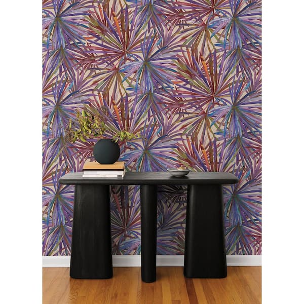 Corifa Purple Palm Leaf Wallpaper
