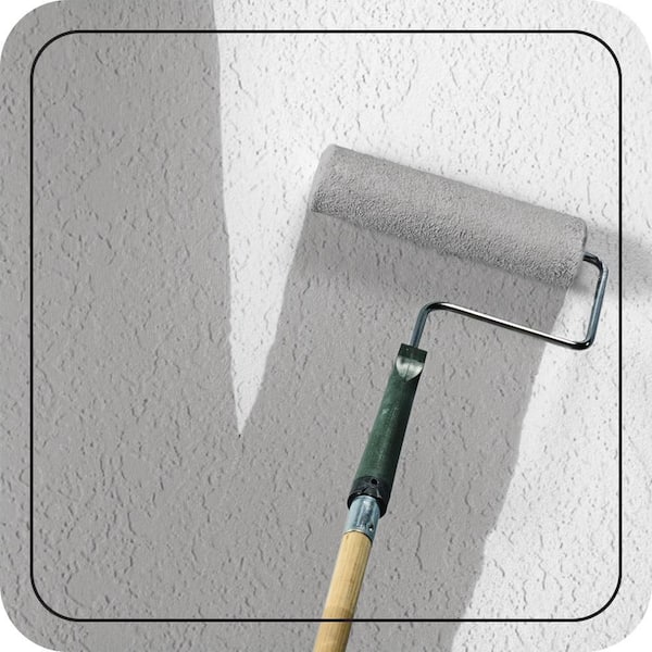 5 gal. #N520-3 Flannel Gray Satin Interior/Exterior Masonry, Stucco and Brick Paint