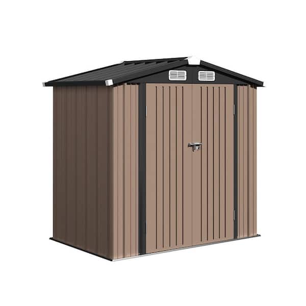 6 ft. W x 4 ft. D Metal Storage Shed for Garden and Backyard (25 sq. ft. )