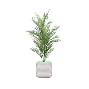 55 in. glow in the dark artificial palm tree in sustainable planter