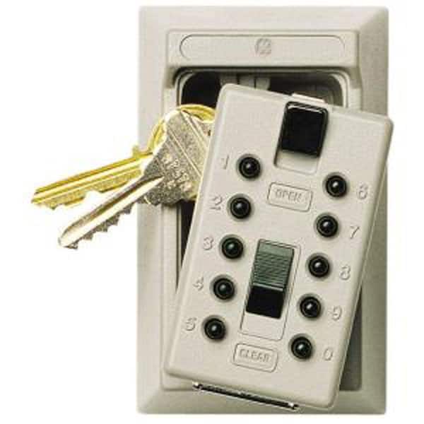 Kidde Mounted 5-Key Lock Box with Pushbutton Combination Lock, ​Clay