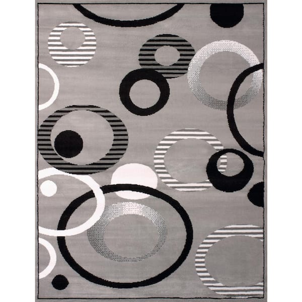 United Weavers Hip Hop Silver 5 ft. x 7 ft. Indoor Area Rug
