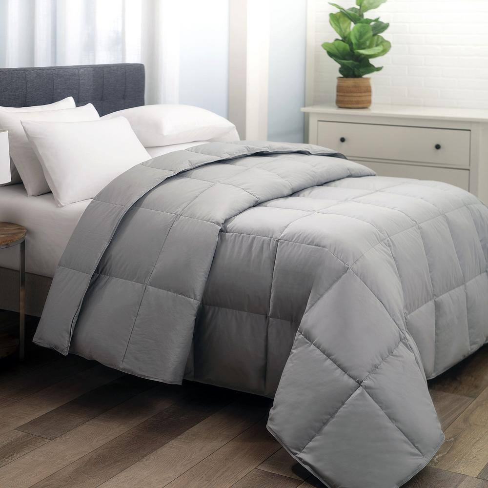grey feather comforter