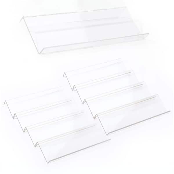 4-Shelf Transparent Acrylic in Drawer Countertop Spice Rack Organizer, From 13 in. to 26 in. Drawer Seasoning Organizer