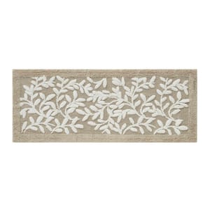 Belle 24 in. x 60 in. Taupe Cotton Tufted Bath Rug